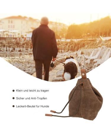 Shop TMBMLPP Dog Treat Feed Bag - Brown | Clip Buckle & Shrink Pockets for Puppy Training & Travel | Perfect for Toys & Delicacies - International Shipping Available - Buy Online on SooperMarket.com