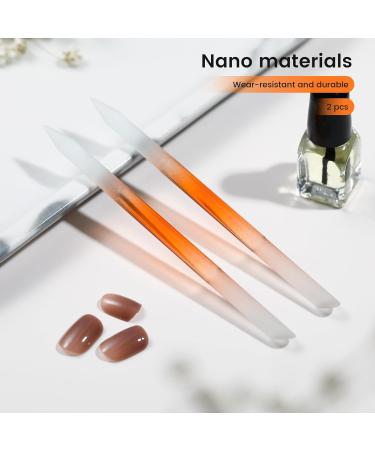 Bezox Premium Glass Nail Shaver - 2-Piece Manicure Set for Perfect Nails & Skin Care - Dual-Ended Manicity Stick - Buy Online on SooperMarket.com