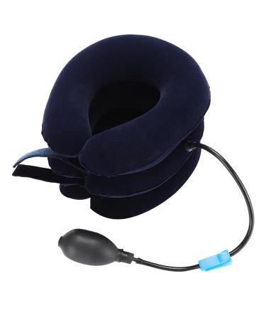 Inflatable Cervical Vertebrae Traction Device - Portable Neck Support Cushion for Home & Office (Adjustable Blue) - Buy Online on SooperMarket.com
