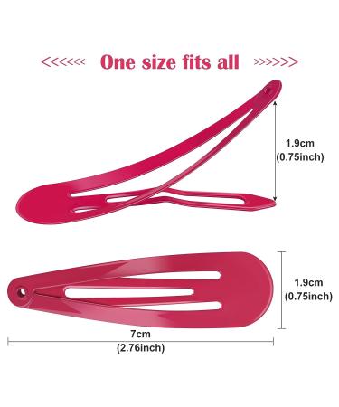 100Pcs Snap Hair Clips 2.76 Inch Metal Barrettes in Assorted Colors - Non-Slip Hair Accessories for Girls, Women, Kids, Teens - 100pcs Colorful Set - Buy Online on SooperMarket.com