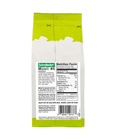 Seitenbacher Gluten Free Muesli Cranberry Cereal 13.2oz - Natural, Healthy Breakfast Option - Buy Online on SooperMarket.com
