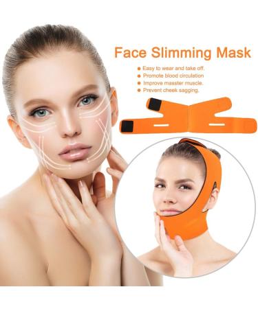 Face Slimming Cheek Mask V Face Line Belt - Orange Chin Lift Up Anti Wrinkle Sleep Mask - Buy Online on SooperMarket.com