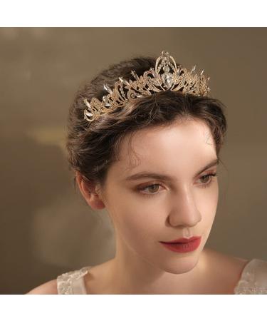 Aprince Gold Crown and Tiara | Crystal Tiaras for Women | Birthday & Bridal Headband for Wedding, Prom, Mother's Day - Buy Online on SooperMarket.com