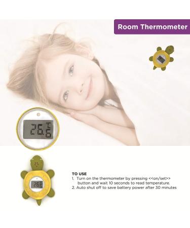 Digital Bath Thermometer & Room Thermometer - BPA Free, Waterproof, Floating Baby Turtle Toy - Buy Online on SooperMarket.com