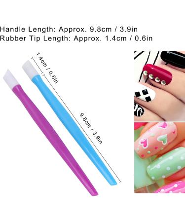 Nail Art Rubber Cuticle Pusher Not Easy To Break Cuticle Pusher for Pushing Back the Cuticle and Cleaning Under the Nails - Buy Online on SooperMarket.com