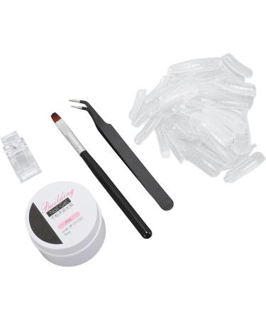 Nail Extension Gel Set Nail Shaping Clip Nail Tips Nail Pen Tweezers Long Lasting Nail Extension Strengthen Gel for Nail Salon - Buy Online on SooperMarket.com