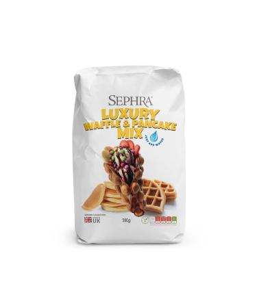 Sephra Luxury Waffle and Pancake Mix 3kg Bag Simple Add Water Only Mixture Suitable for American Style Pancakes Bubble Waffles Belgian Waffles Stick Waffles Other Types of Waffles 3 kg 3 kg (Pack of 1)