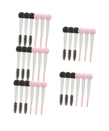 Baluue 30 Pcs Sponge Makeup Brush Double Ended Makeup Brush Mushroom Makeup Sponge Mascara Brushes Nylon