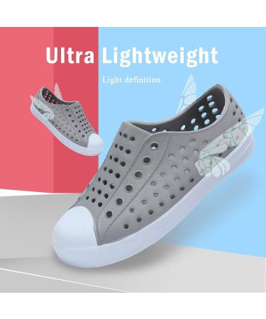 Seannel Kids Water Shoes Slip-On Sneaker - Lightweight & Breathable Sandal - Size 1 Big Kid - Light Gray - Buy Online on SooperMarket.com