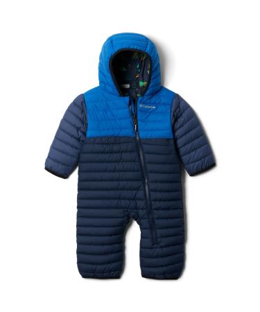 Columbia Unisex Kids Powder Lite reversible Bunting Snowsuit Romper 18-24 Months Collegiate Navy Bright Indigo Dk Mtn