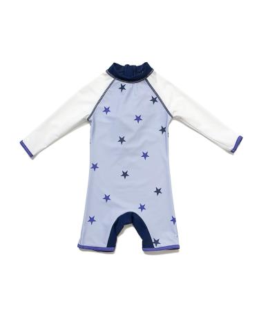 BONVERANO Baby Boys Swimsuit/Sunsuit UPF 50+ Sun Protection One Pieces Swimwear with Sun Hat 3 Months Purple
