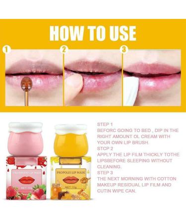 Buy Honey Pot Lip Balm & Mask | Propolis Moisturizing Lip Care - Day & Night Repair Anti-Cracking Honey & Strawberry - 10G - Buy Online on SooperMarket.com