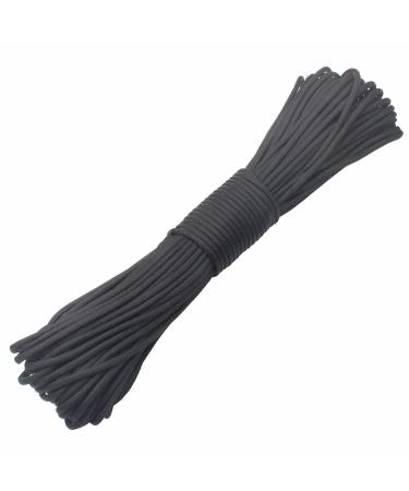 GeGeDa Paracord 9 Core 550 Parachute Cord Camping Rope 100FT (Black, 100feet) Black 100feet