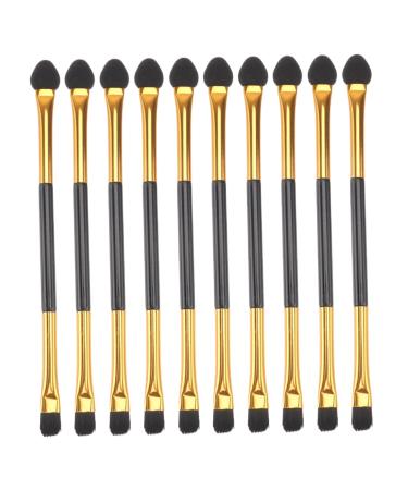 Baluue 20pcs Double Ended Eyeshadow Brush Professional Makeup Brush Eye Cosmetics Brush Lids Plastic Rayon