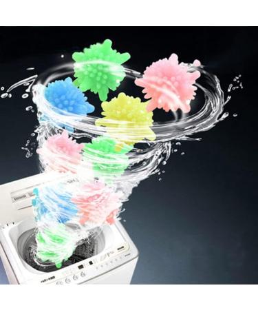 10pcs Solid Laundry Ball Reusable Dryer Cleaning Ball Laundry Scrubbing Balls Tangle-Free For Washing Machine Random Color - Buy Online on SooperMarket.com