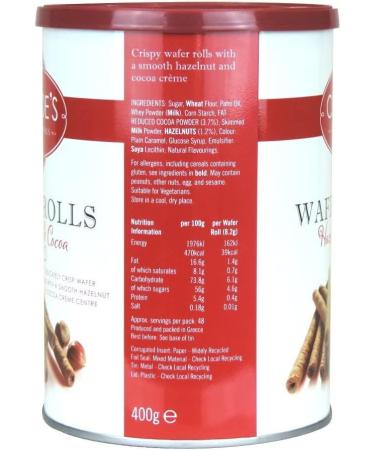 Chloe's Hazelnut & Cocoa Wafers 400g - Buy Online on SooperMarket.com