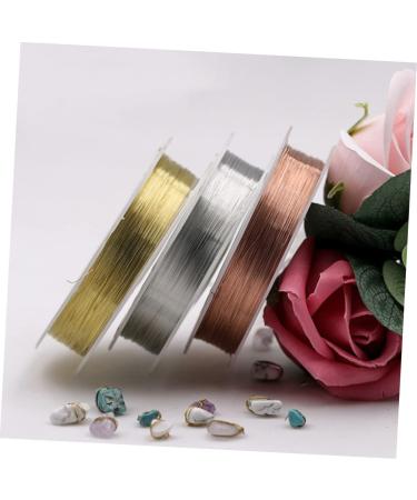 Healeved Copper Wire for Accessories Nail Decoration Line Flexible Beading Wire Acrylic Nail Bead Stringing Wire Nail Art Decoration Wire Metal Bracelet Wire Jewelry Wire Gold Thread Golden medium - Buy Online on SooperMarket.com