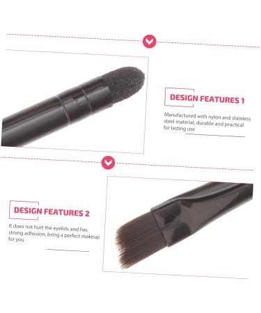 CANIGHT 10 Pcs Eye Shadow Brush Eye Makeup Blush Makeup Brush Dual Sides Eyeshadow Applicator Black Nylon - Buy Online on SooperMarket.com