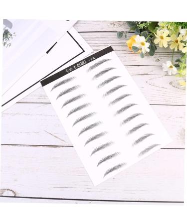 Housoutil Black Eyebrows 2 Pairs Simulation Eyebrow Stick-on Brows Artificial Eyebrow Patch Eyebrow Stickers Water Proof 3d - Buy Online on SooperMarket.com