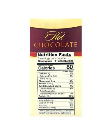 HealthyWise - High Protein Hot Cocoa - Instant Low Carb  Low Calorie Hot Chocolate Mix with 15g Protein  7 Servings Per Pack (Classic) - Buy Online on SooperMarket.com
