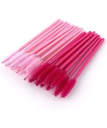 Makeup Brushes gLoaSublim 50Pcs Disposable Mascara Wands Eyelash Brushes Applicator Beauty Tool Portable - Rose Red - Buy Online on SooperMarket.com