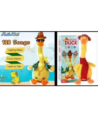 Dariicha Talking Dancing Duck Toy - Repeat what you say, Sing, and Dance - Ideal Christmas Decoration and Kids' Toy with Red Bandana - Buy Online on SooperMarket.com