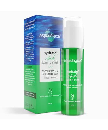 Hydrate+ Refresh Toning Mist | Face Toner Spray with Hyaluronic Acid & Coconut Water | Cleanses Open Pores & Balances Skin pH | Gives Deep Hydration | 3.38 Fl Oz/100ml