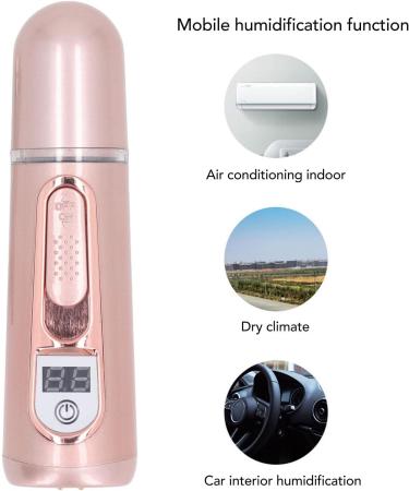 Facial Mist Sprayer Facial Sprayer Humidifier Rechargeable Portable Nano Mist Sprayer Facial Humidifier Power Bank Rose Gold 35 Ml - Buy Online on SooperMarket.com