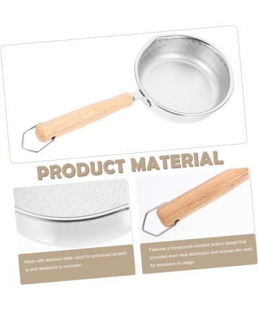 IMIKEYA Stainless Steel Pot Non Stick Fry Pan Griddle Honeycomb Fry Pan Non Stick Honeycomb Frying Pans Small Frying Pan Breakfast Pan Kitchen Pan Wood Egg Cooking Utensils - Buy Online on SooperMarket.com