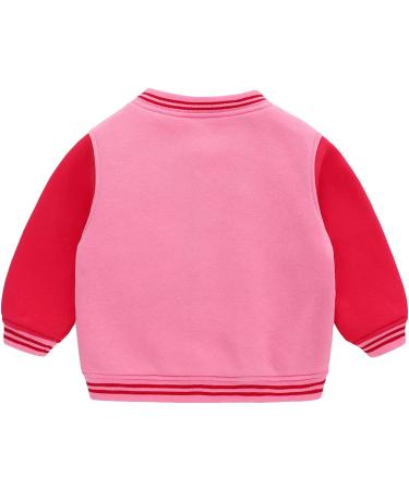 Famuka Baby Boys Girls Spring Baseball Jacket 6-12 Months Pink - Buy Online on SooperMarket.com
