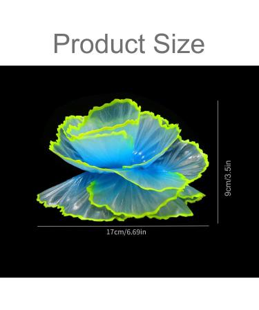 Duozoance Glow-in-the-Dark Artificial Coral Plants for Aquariums - Silicone Blue Decoration | 7.5x5x9cm - Buy Online on SooperMarket.com