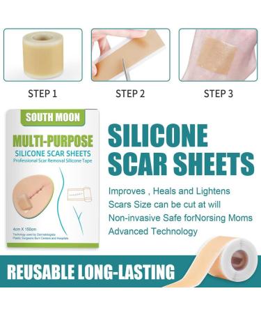 Silicone Scar Gel Strip - Efficient Scar Treatment for Surgery, Acne & Trauma - 4 * 150cm - Buy Online on SooperMarket.com