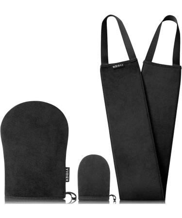 YVOIER 3-in-1 Self Tanning Mitt Set Self Tan Mitt Fake Tan Mitt Glove Fake Tan Glove Tanning Gloves Back Tanning Mitt Back Tanner Applicator Fake Tan Applicator Self Tan Back Applicator