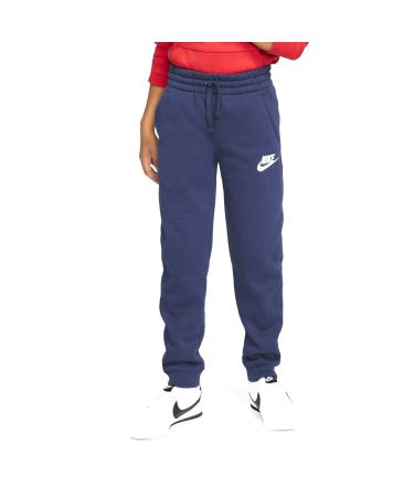 NIKE Sportswear Boys' Club Fleece Joggers Midnight Navy/White Medium