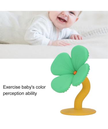 Silicone Baby Teething Toy Teether for Gum Pain Relief - Green Orange - Buy Online on SooperMarket.com