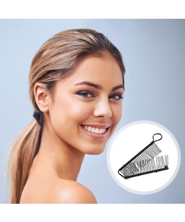KALLORY 2pcs Vintage Stretch Banana Hair Clips | No Crease Hair Grip Styling Tool for Women - Black | 11.5X4.3X1CM - Buy Online on SooperMarket.com