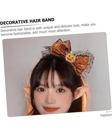 Gogogmee Bow-knot Headdress Costume for Halloween Funny Headbands Pumpkin Hairband Lace Bow Hair Hoop Bat Costume Masquerade Party Boppers Halloween Decoration Carnival Hair Band Cloth - Buy Online on SooperMarket.com