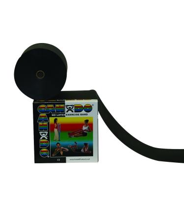 Cando 10-5625 Black Latex-Free Exercise Band X-Heavy Resistance 50 yd Length
