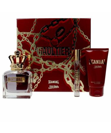 Jean Paul Gaultier Scandal for Men - 3 Pc Gift Set 3.4oz EDT Spray 0.34oz EDT Spray 2.5oz Shower Gel