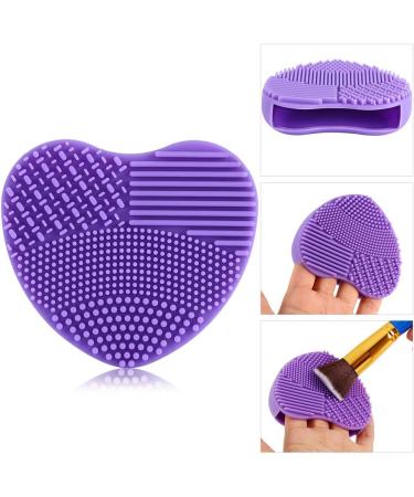 Silicone gloves brush accessories heart shape silicone makeup brush detergent brush for cosmetic washing(Black) - Buy Online on SooperMarket.com