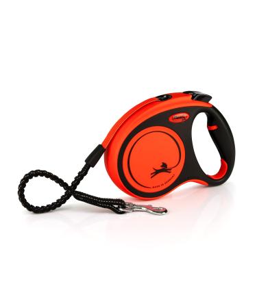 Flexi Xtreme Tape Orange & Black Medium 5m Retractable Dog Leash/Lead for dogs up to 35kgs/77lbs Orange & Black Medium (5m)