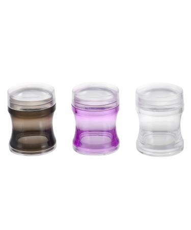 Lurrose 3 sets NailArt-Silicone stamp silicone stamp manicure set French-tip nail stamp silicone stamp jelly silicone-nail art printer nail stamp seal frosted scraper seal
