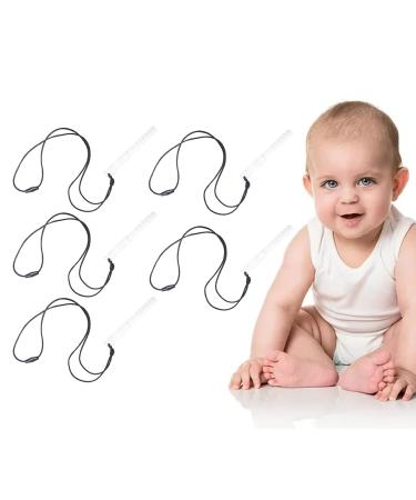 Buy Silicone Sensory Chewing Chains - 5-Piece Teething Set for Babies (White) | Gum Massage & Safe Chew Toys - International Shipping - Buy Online on SooperMarket.com