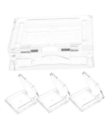 PLAFOPE 4pcs Transparent Square Mini Eyeshadow Box Eyeshadow Pan Empty Blusher Pans Empty Eyeshadow Plate Eyeshadow Palettes Empty Highlighter Case Empty Blusher Case Eyeshadow Dispenser