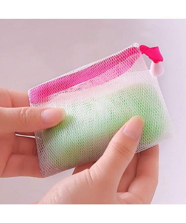 100 PCS Exfoliating Mesh Soap Pouch - Soap Saver Drawstring Bags - Random Color - 9*15cm - Buy Online on SooperMarket.com