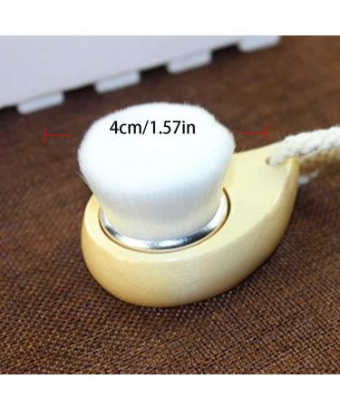 Facial Cleanser Brush with Wood Handle Cleansing Soft Bristle Face Care Clean Tool for Women Men Soft Bristle Face Cleansing - Buy Online on SooperMarket.com