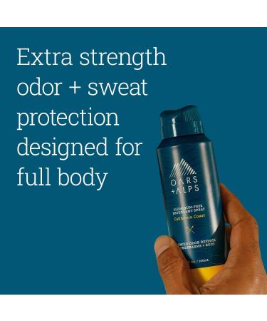 Oars + Alps Aluminum-Free Deodorant Spray Travel Size California Coast and Fresh Ocean Splash Bundle - Buy Online on SooperMarket.com