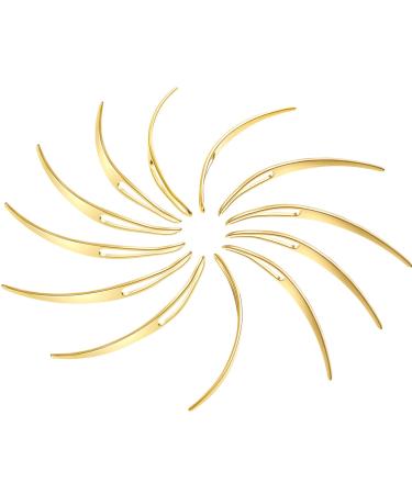 12 Pieces Interlocking Tool Dreadlocks Tool Kit Easyloc Hair Tool Sisterlock Crochet Tool for Maintaining Your Dreadlock (Gold)