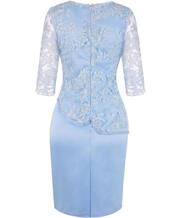 Womens Plus Size Floral Lace Sheath Dress - Knee Length Work Casual Party Cocktail (XXXL Blue-1) - Buy Online on SooperMarket.com