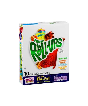 Fruit Roll-Ups Fruit Flavored Snacks, Variety Pack, Pouches, 10 ct